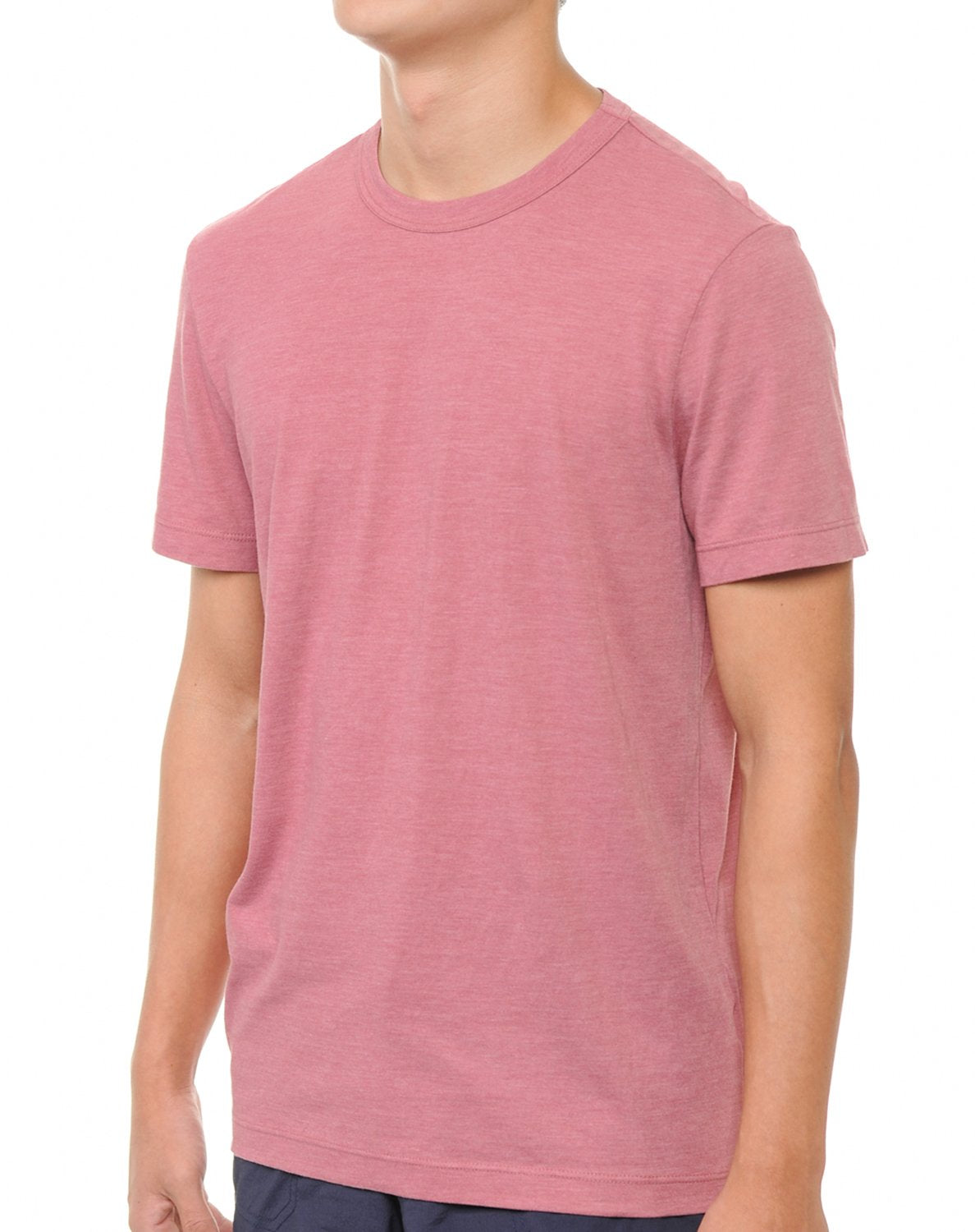 YURO-K Men's Premium Binded Neck Cotton Classic Short Sleeve Crew T-Shirt