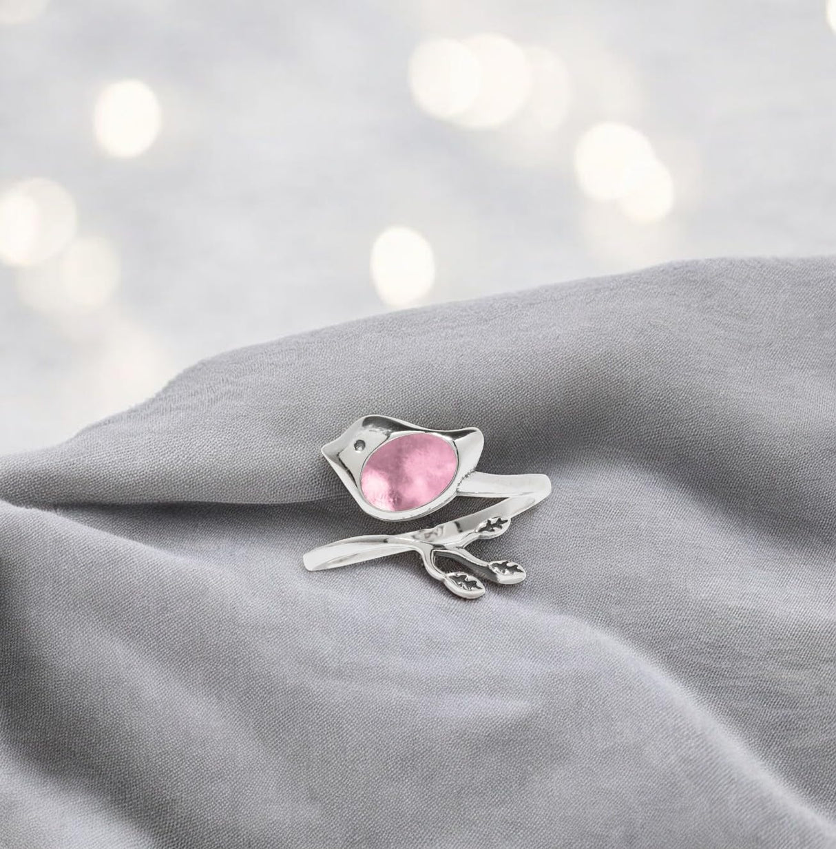 Bottled Up Designs Handmade Little Bird Ring, Recycled Antique Bottles, Sterling Silver, Eco Friendly, Made in USA, Birthday Gifts, Mothers Day, Women, Anniversary (Red Beer Bottle)