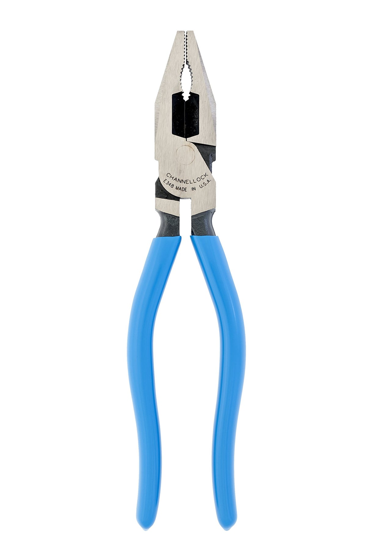 Channellock 369 9.5-Inch Lineman's Pliers | Xtreme Leverage Technology (XLT) Requires Less Force to Cut than Other High-Leverage Models | Forged from High Carbon Steel | Made in the USA, Blue Handle