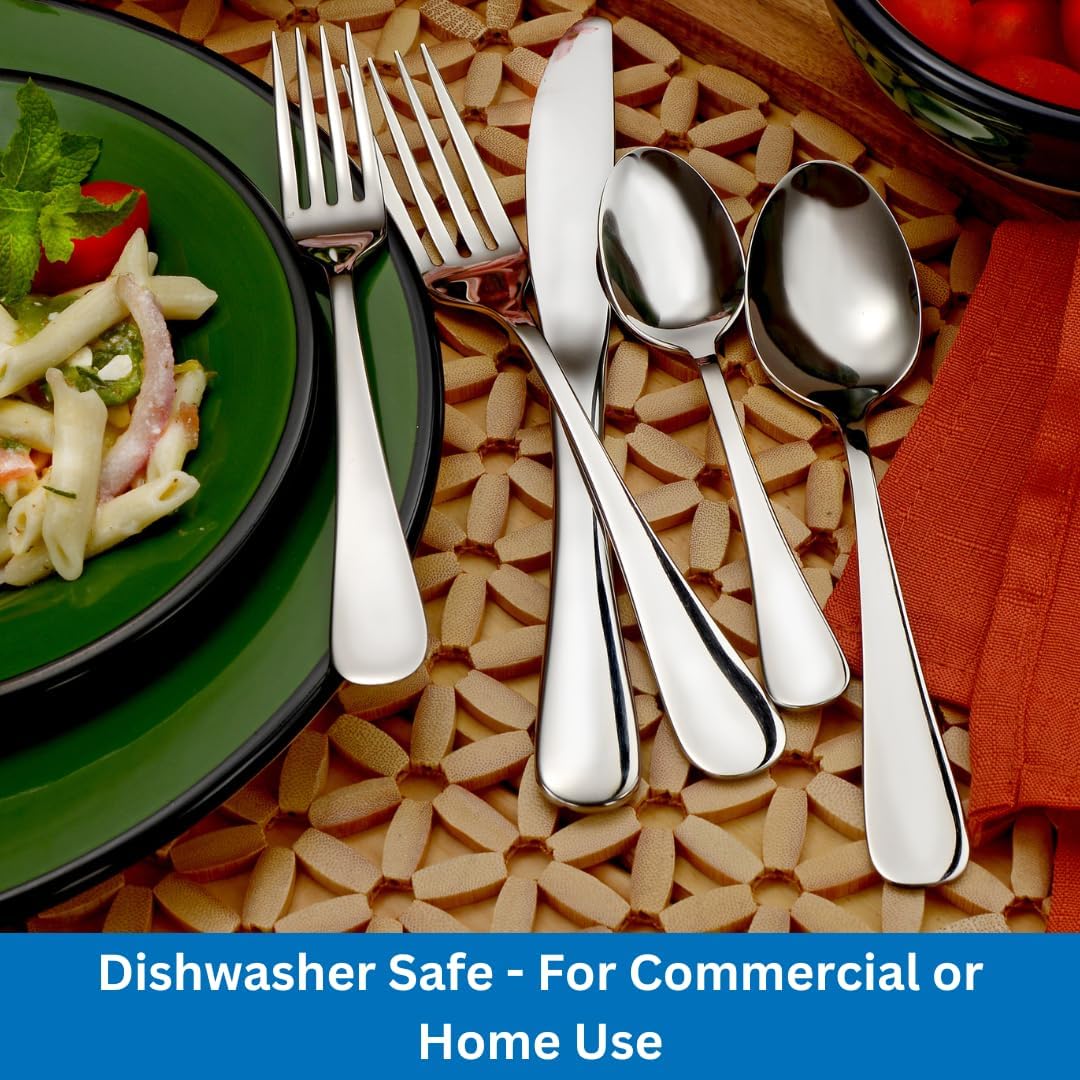 Dinner Forks Made in USA Set of 12 18/10 Stainless Steel Flatware Mirror Finish Dishwasher Safe TAA HubZone and Buy American Compliant Annapolis Silverware Made by Sherrill Manufacturing