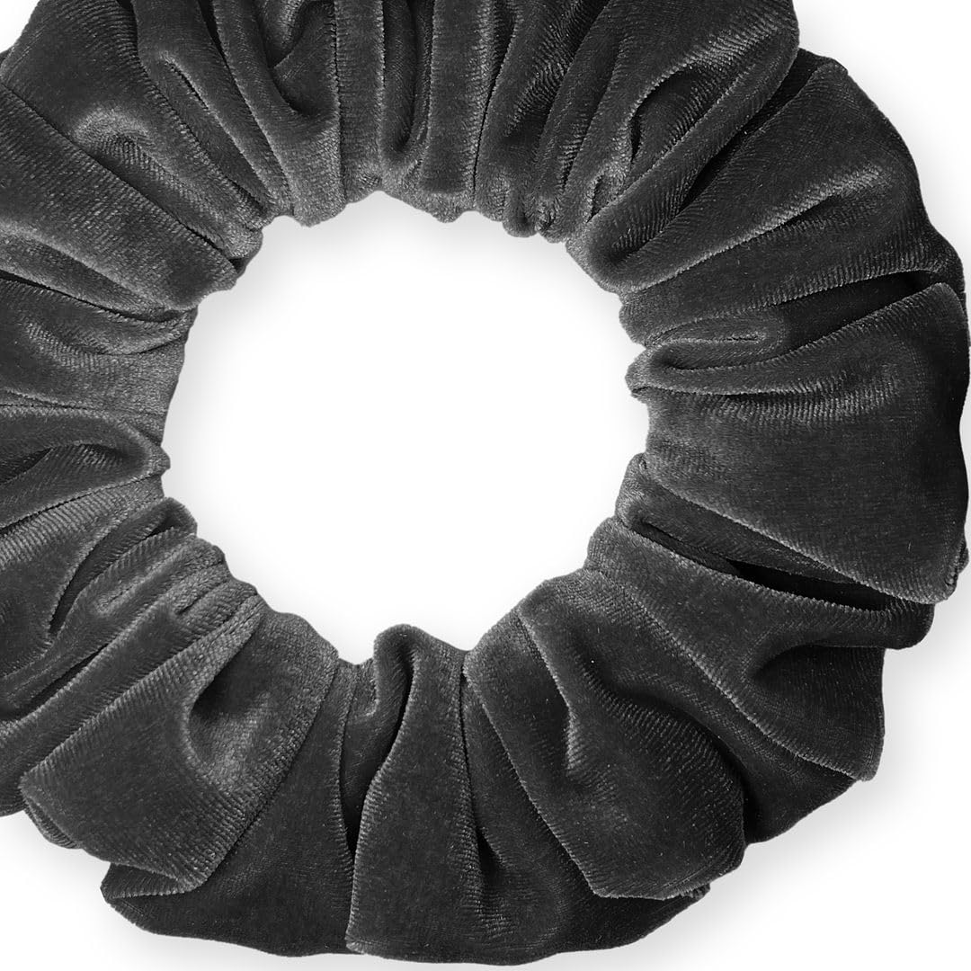 Velvet Scrunchies Jumbo Size Plush Big Ponytail Holders Thick Braided Locked Hair Big Made in the USA Green Pine