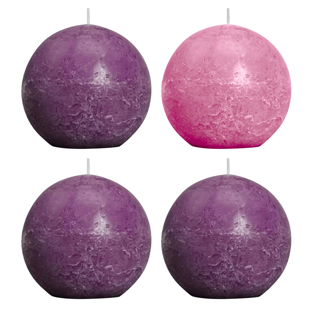 Advent Candle Set of 4 – Rustic Style – Pillar Advent Candles - Made in The USA - Christmas Advent Candles for Advent Rings, Advent Wreaths, Ring and Wreath Candle Holders - Church & Home Decoration