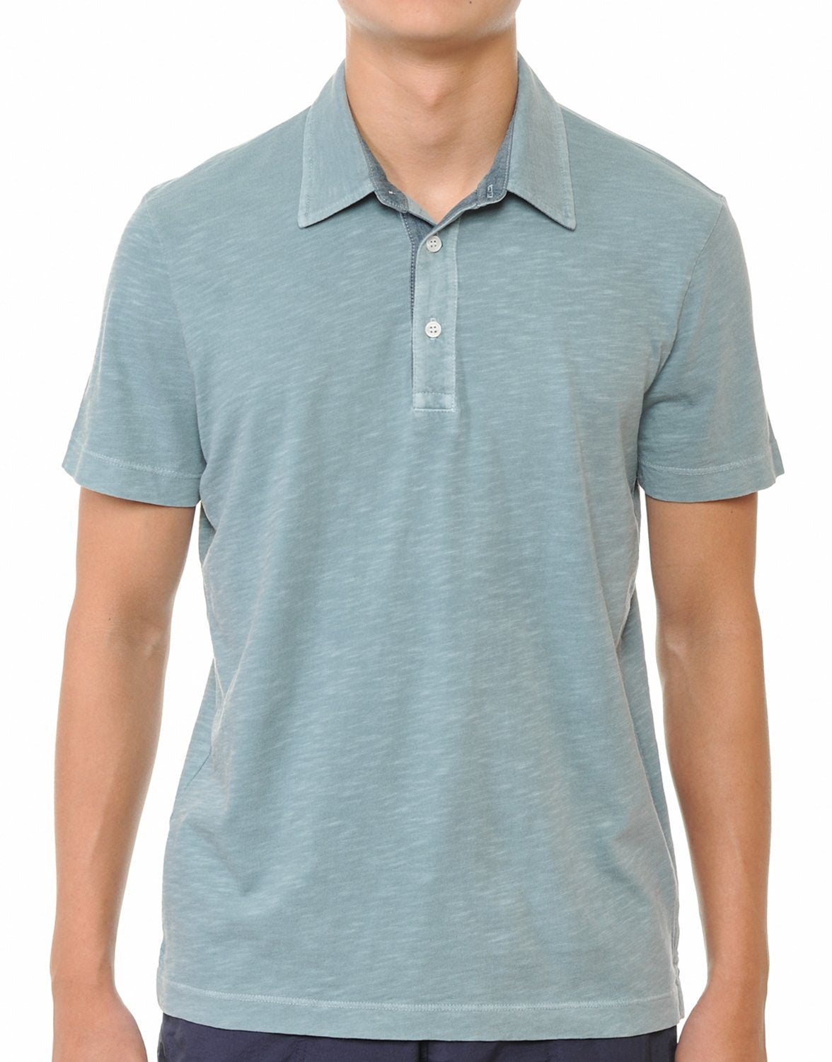 YURO-K Premium Cotton Slub Jersey Short Sleeve Men's Polo T-Shirt with Side Slit Small - XX