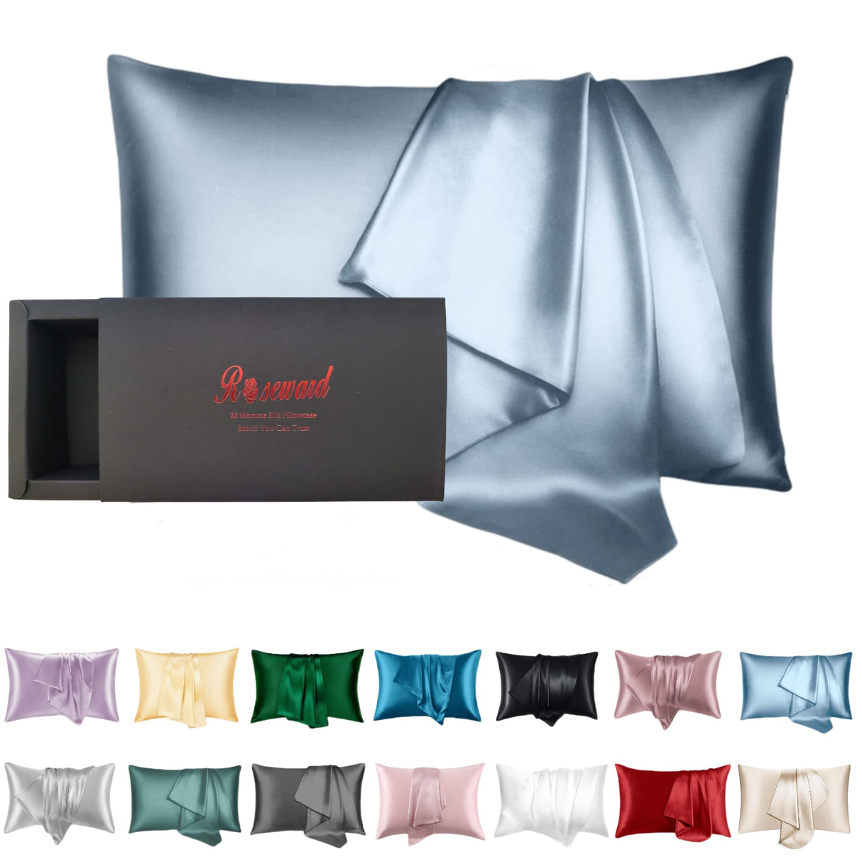 Pink Silk Pillow Cases with Zipper Made in USA, 100% 22 Momme Mulberry Silk Pillowcase for Hair and Skin, Acne Free, Anti Aging, Anti Wrinkle, Hypoallergenic (Pink, Standard)