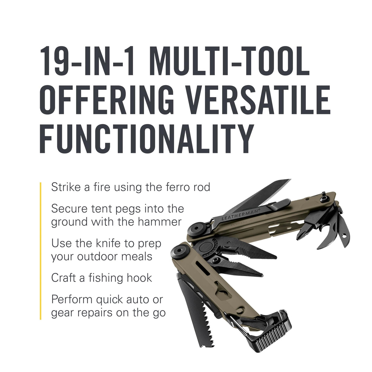 LEATHERMAN, Signal, 19-in-1 Multi-tool for Outdoors, Camping, Hiking, Fishing, Survival, Durable & Lightweight EDC, Made in the USA, Aqua/Silver with Nylon Sheath