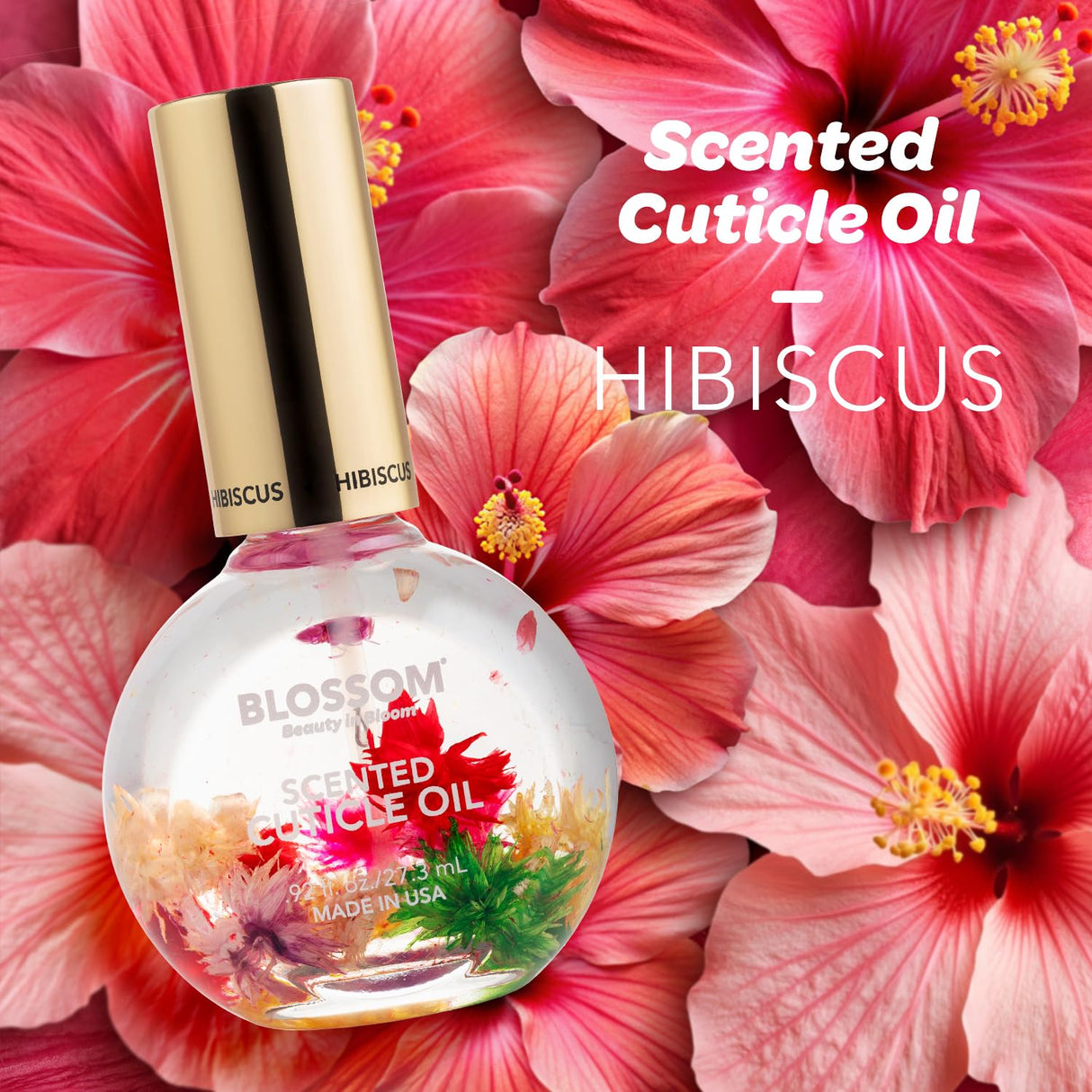 Blossom Scented Cuticle Oil, Infused with Real Flowers, Hydrating, Moisturizing, Strengthening, Made in USA, 0.5 fl. oz, Amazon Exclusive, Watermelon