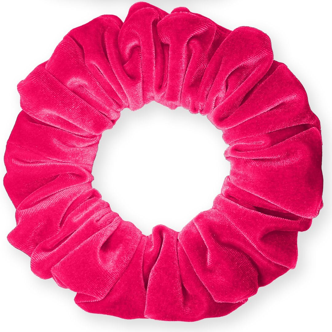 Velvet Scrunchies Jumbo Size Plush Big Ponytail Holders Thick Braided Locked Hair Big Made in the USA Green Pine