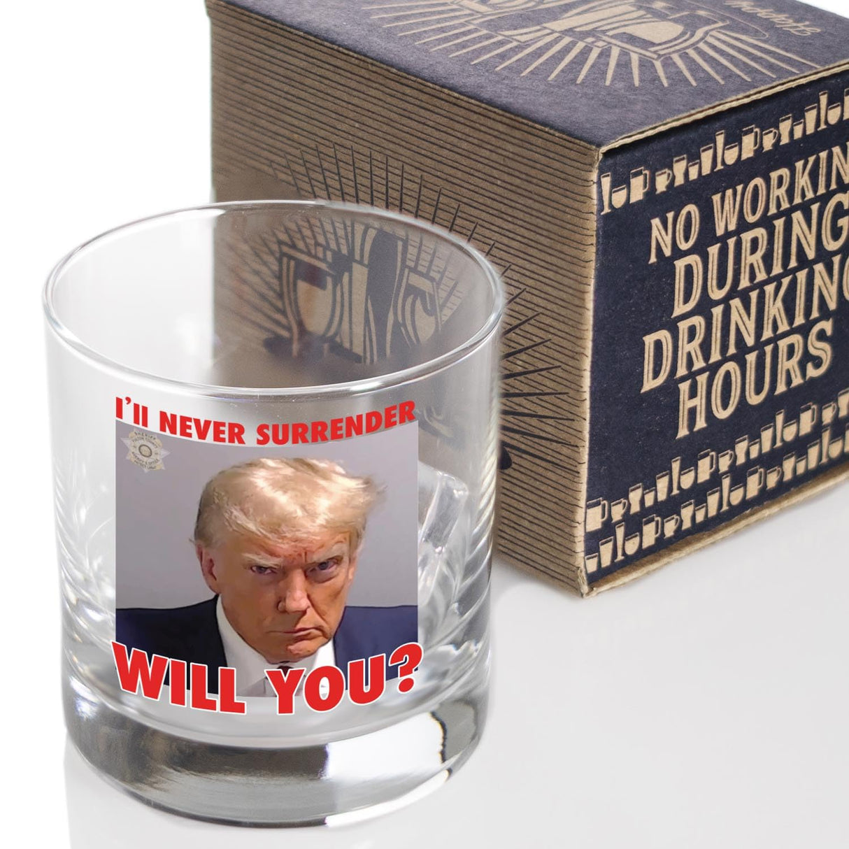 Trump Mugshot Shot Glass | Trump Lovers Gift | Gift for Him - Set of 4 (2 oz)