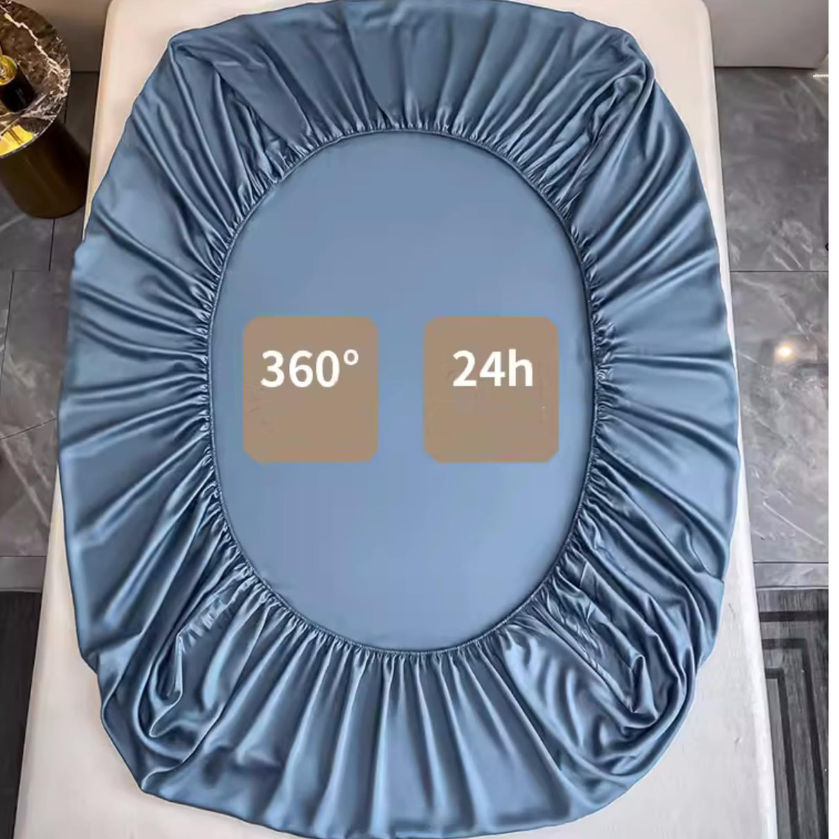 100% Mulberry Silk Fitted Sheet with Deep Pocket Made in USA, Real 22 Momme Silk Bed Sheets, 6A Grade Pure Silk, Hypoallergenic (Gray, Queen)