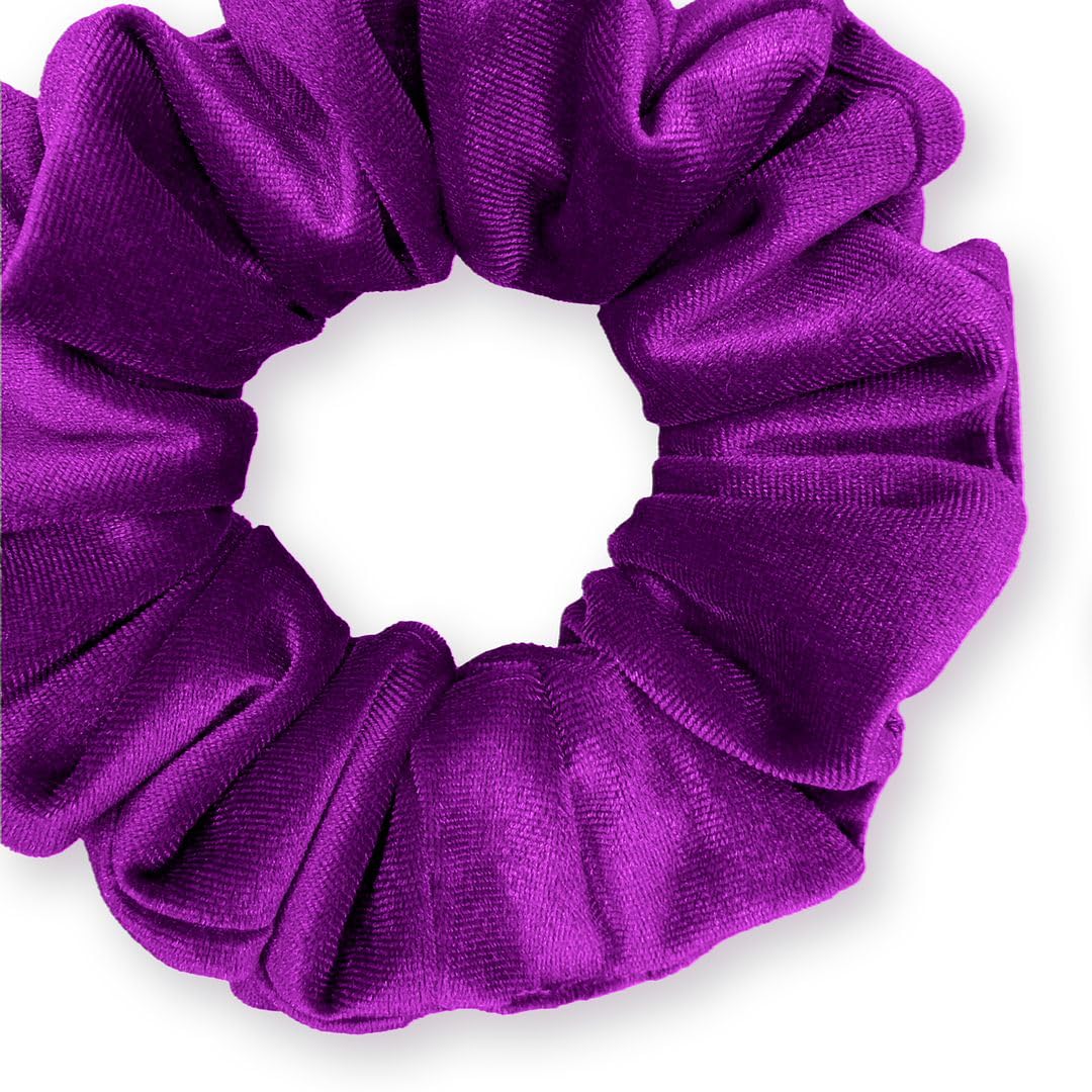 Velvet Scrunchies Premium Plush Soft Ponytail Holder Made in the USA Black