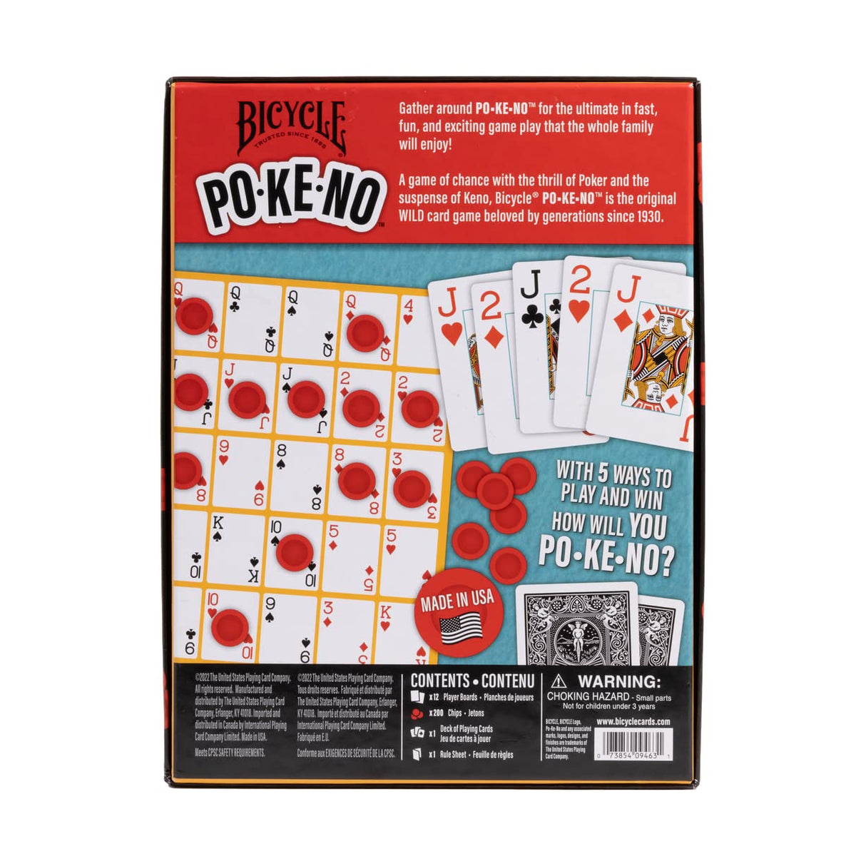 Bicycle Nertz Playing Card Game, 8 Decks of Playing Cards, Fast, Fun, Competitive Multiplayer Solitaire Game, Up to 8 Players, Jumbo Index