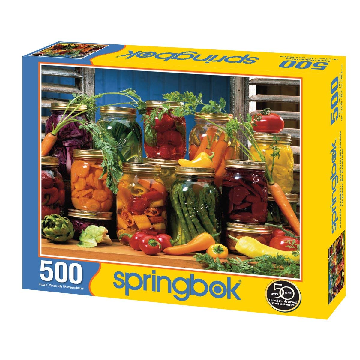 Springbok's 500 Piece Jigsaw Puzzle Canned Veggies - Made in USA