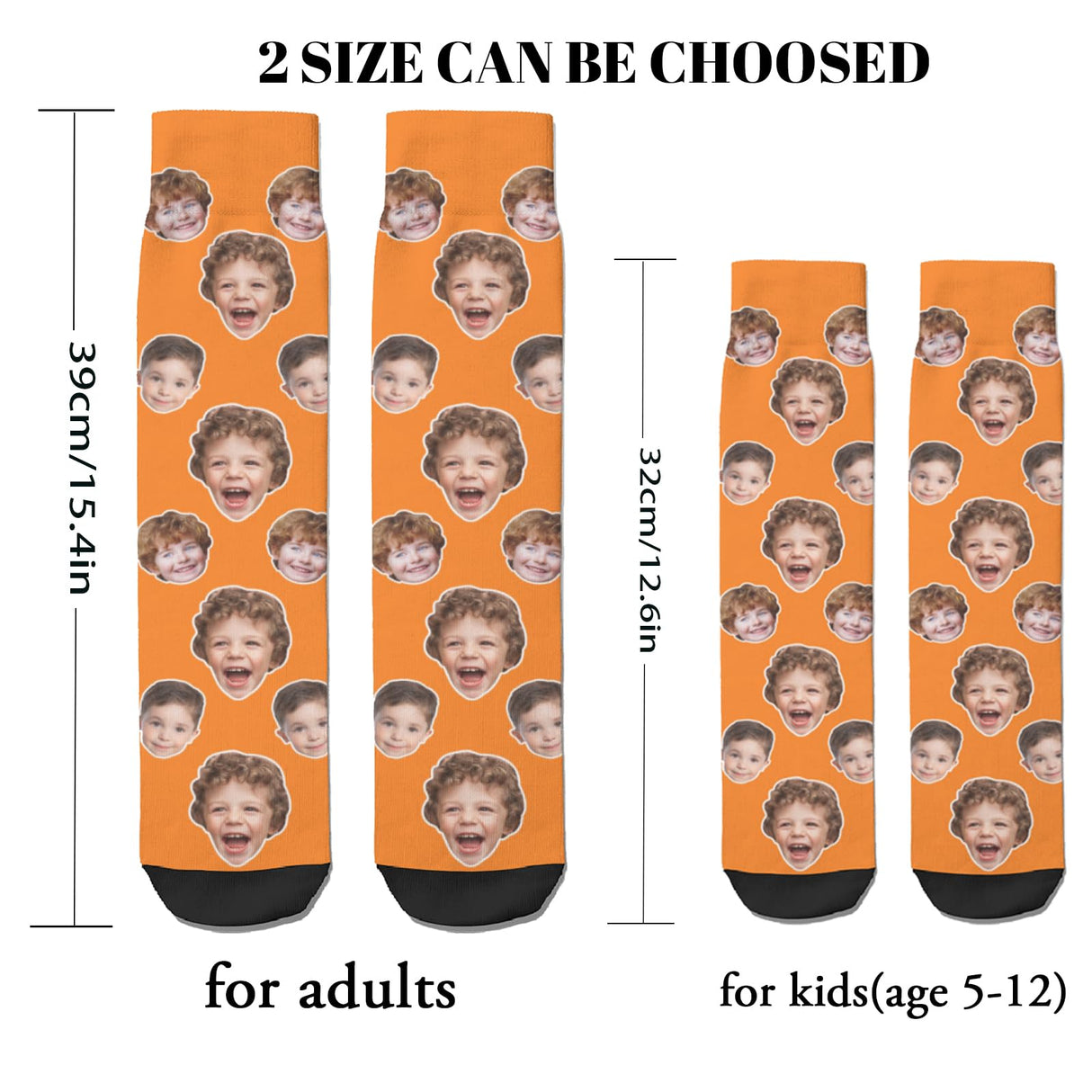 Custom Socks with Picture:Made in USA,Customized Face Socks,Personalized Socks Memorial Gift for Men Women Kid