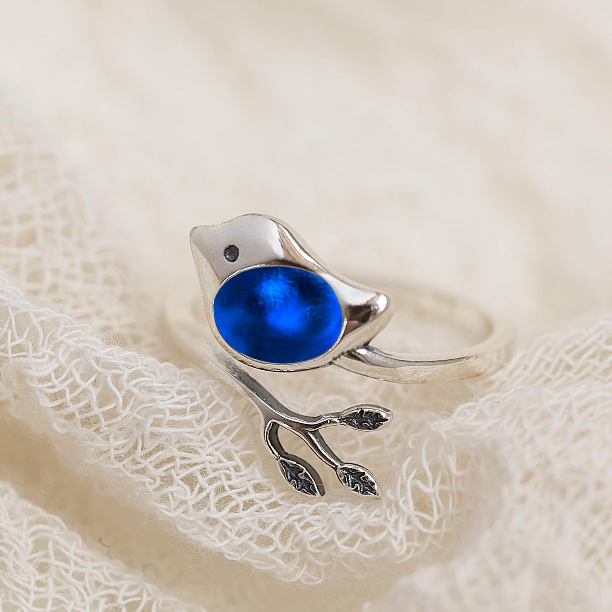 Bottled Up Designs Handmade Little Bird Ring, Recycled Antique Bottles, Sterling Silver, Eco Friendly, Made in USA, Birthday Gifts, Mothers Day, Women, Anniversary (Red Beer Bottle)