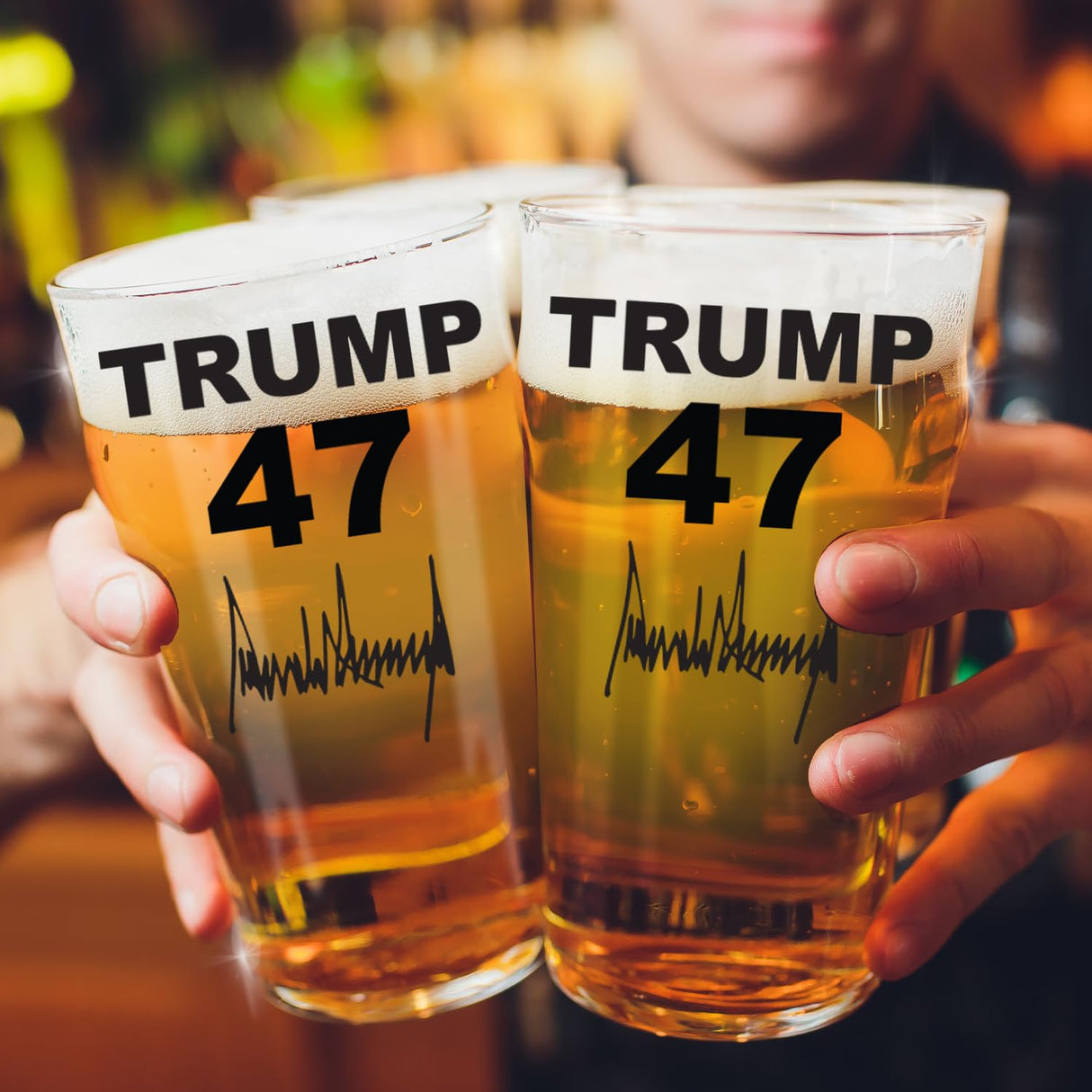 Trump 47 President Donald Trump Commemorative 16 oz Beer Pint Shaker Highball Glass - Made in The USA & Dishwasher Safe, MAGA Gift for Dad, Husband, or Trump Girl (PINNT)