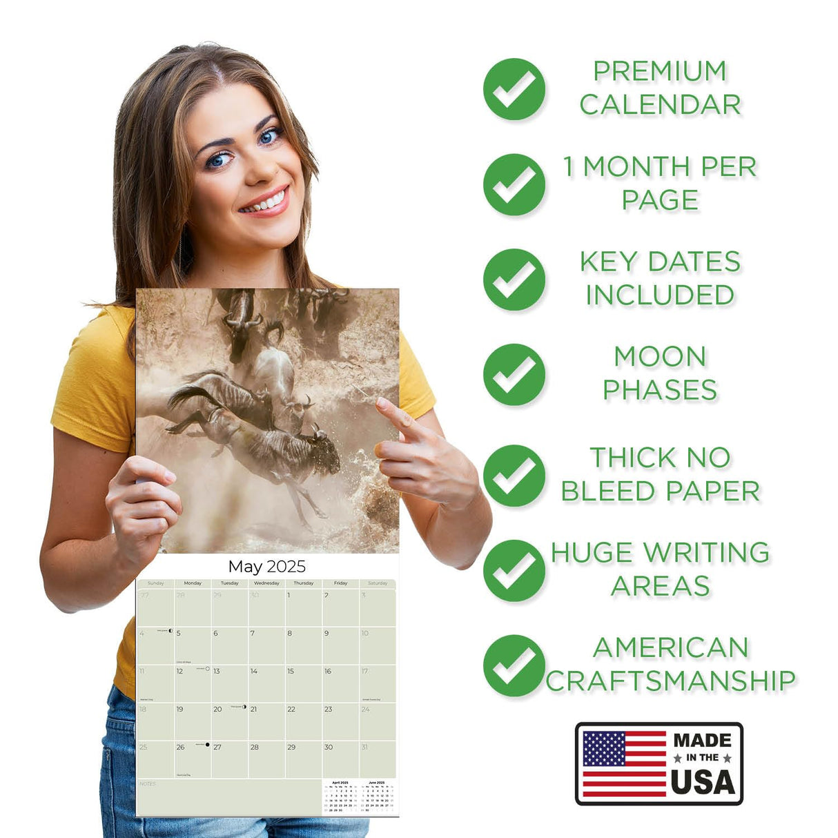 Trump Calendar 2025 Donald Trump Gifts 45 47 President Monthly Wall Calender 12 Month - MAGA - Made In The USA