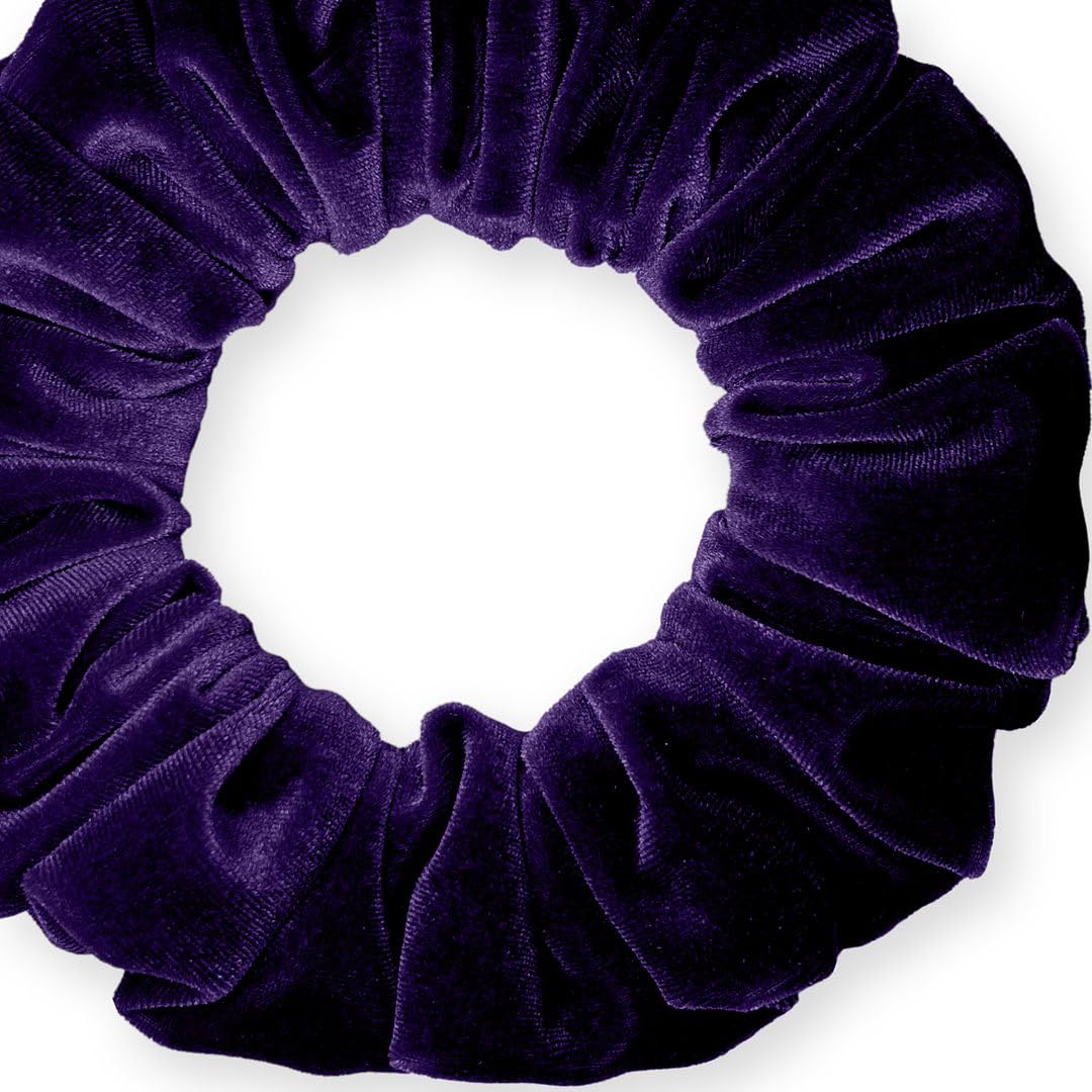Velvet Scrunchies Jumbo Size Plush Big Ponytail Holders Thick Braided Locked Hair Big Made in the USA Green Pine