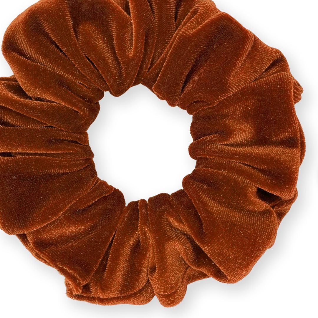 Velvet Scrunchies Premium Plush Soft Ponytail Holder Made in the USA Black