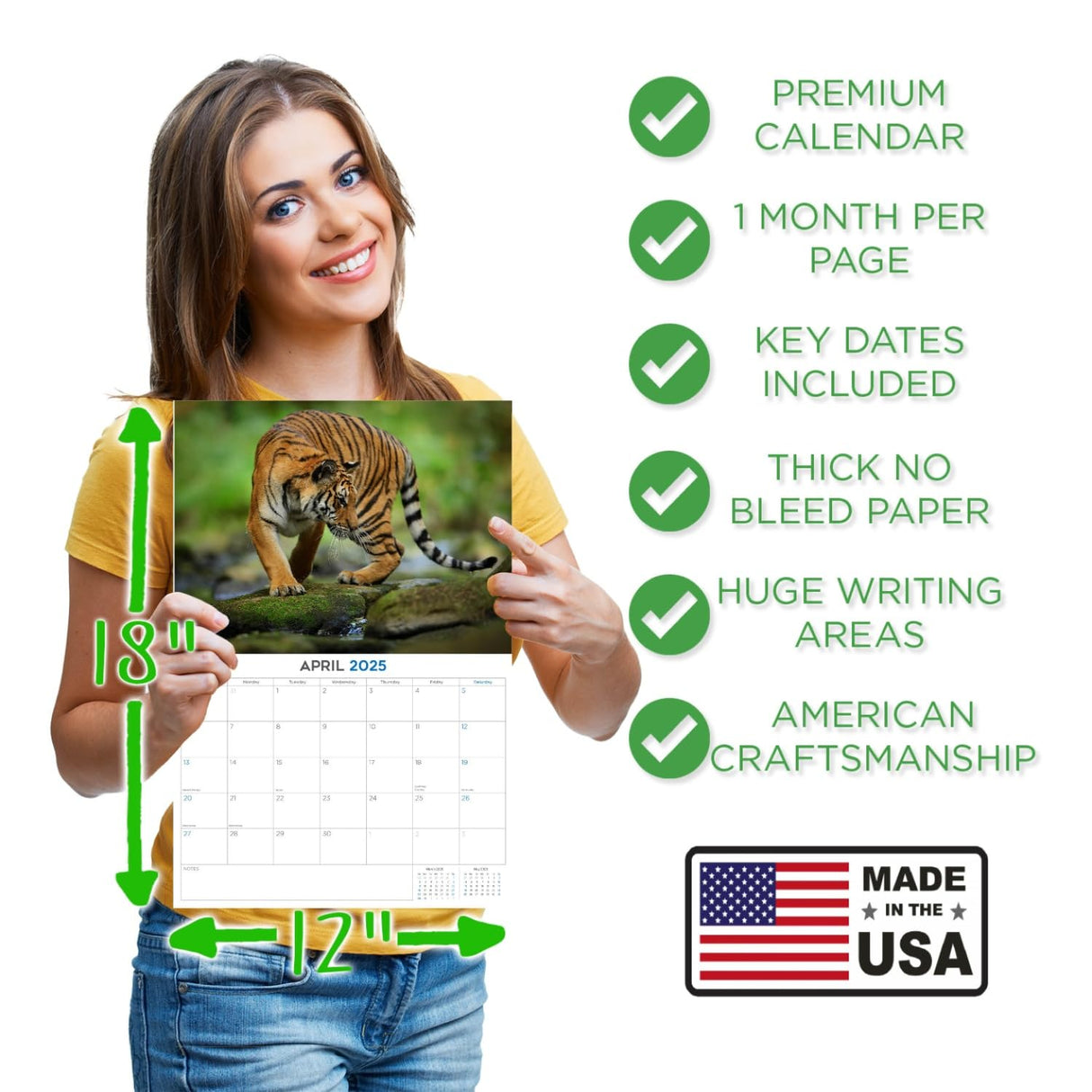 Trump Calendar 2025 Donald Trump Gifts 45 47 President Monthly Wall Calender 12 Month - MAGA - Made In The USA