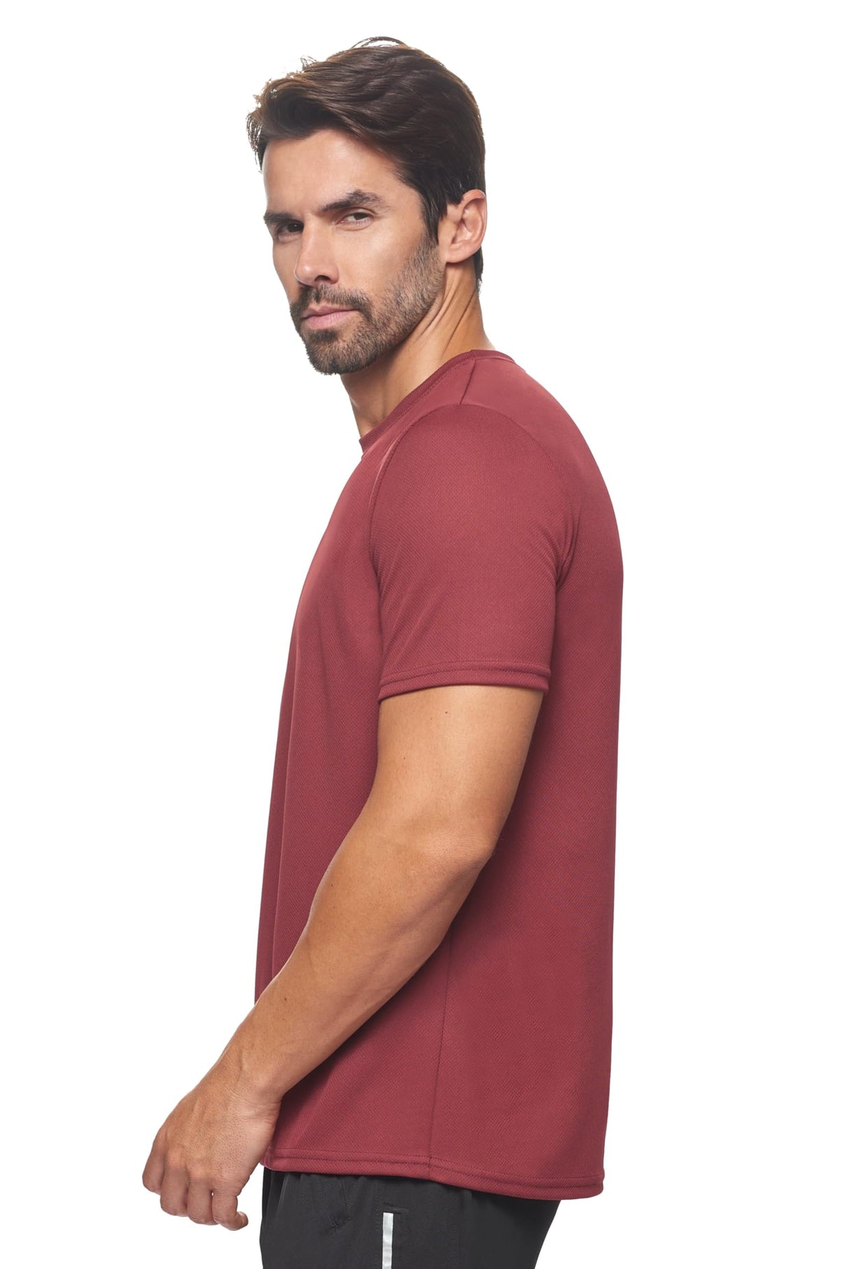 Expert Brand USA-Made Men's Oxymesh Crewneck Short Sleeve Active T-Shirt for Sports Hiking Running Gym