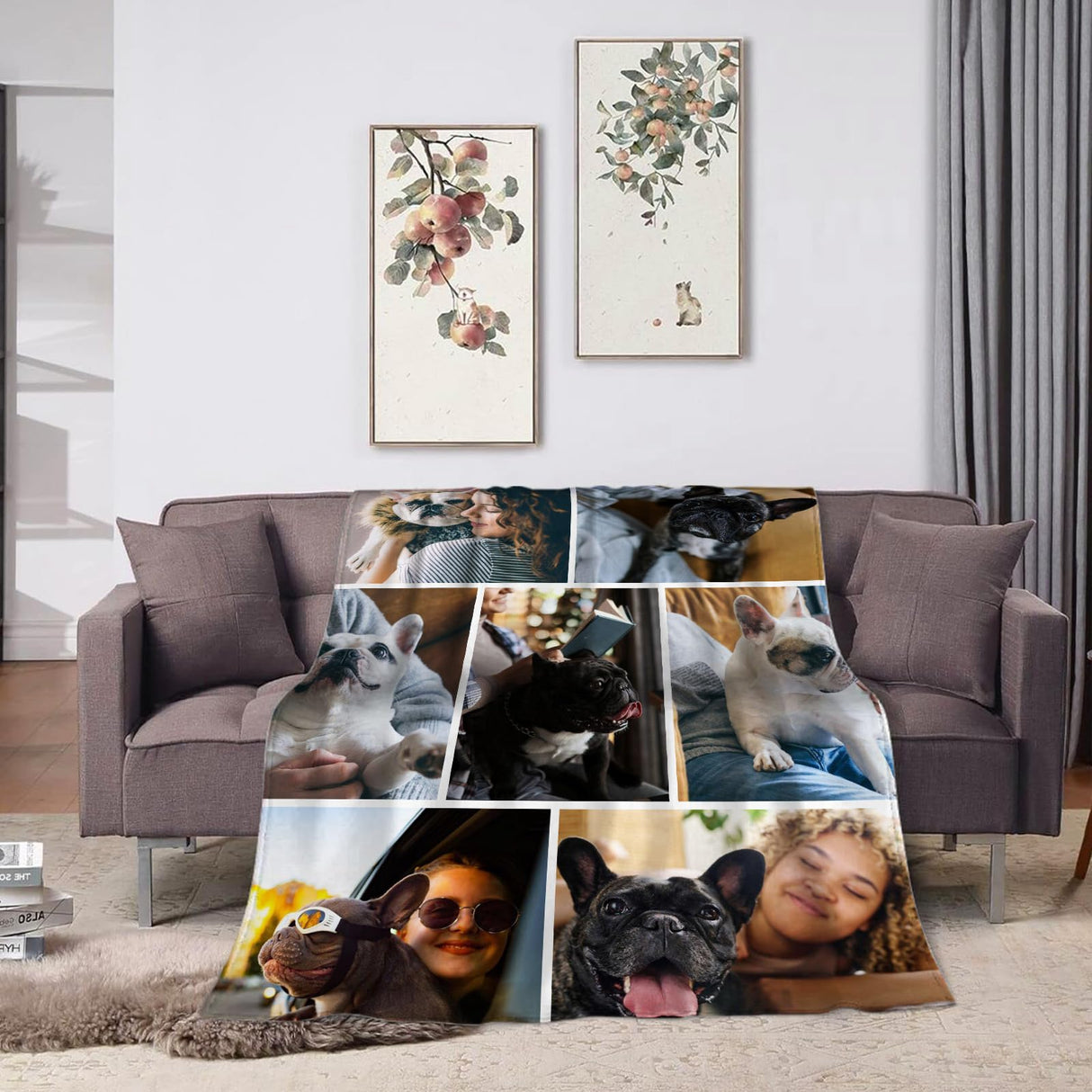 Ships Next Day,Custom Blanket with Picture Made in USA,Personalized Photo Blanket for Family Anniversary Christmas Birthday Halloween Valentines