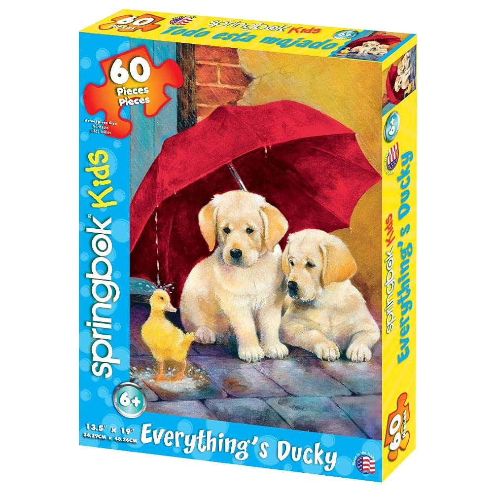 Springbok 60 Piece Children's Jigsaw Puzzle Everything's Ducky - Made in USA