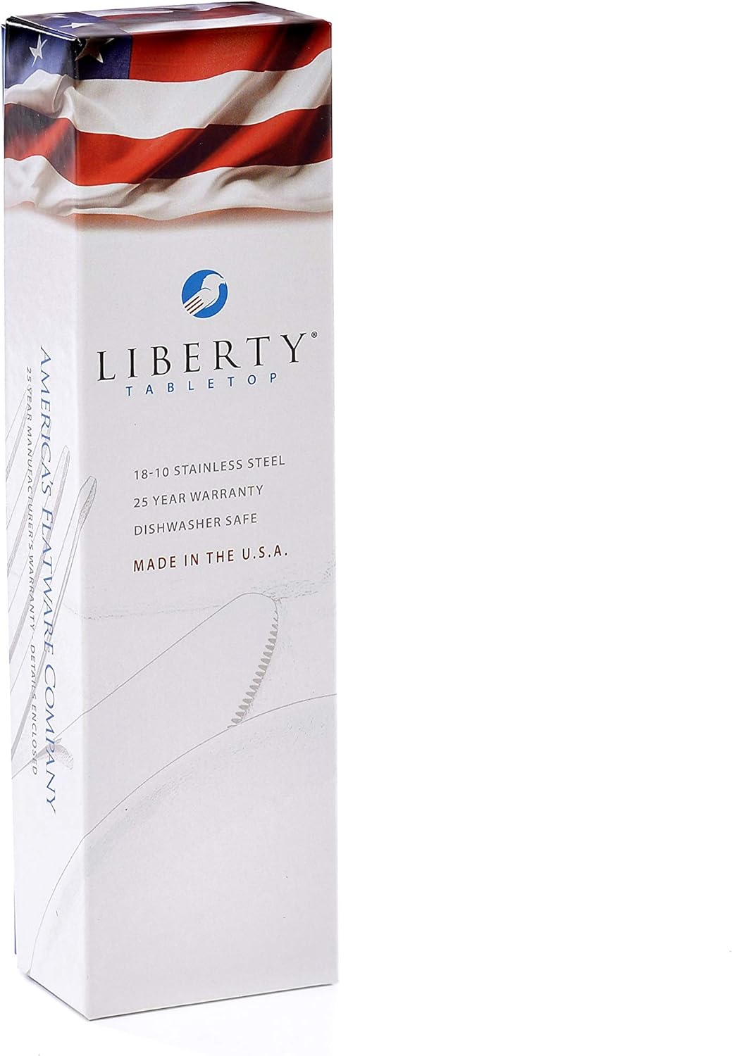 Annapolis 20 Piece Flatware Set Service for 4 Stainless Steel 18/10 Silverware Made in USA by Liberty Tabletop