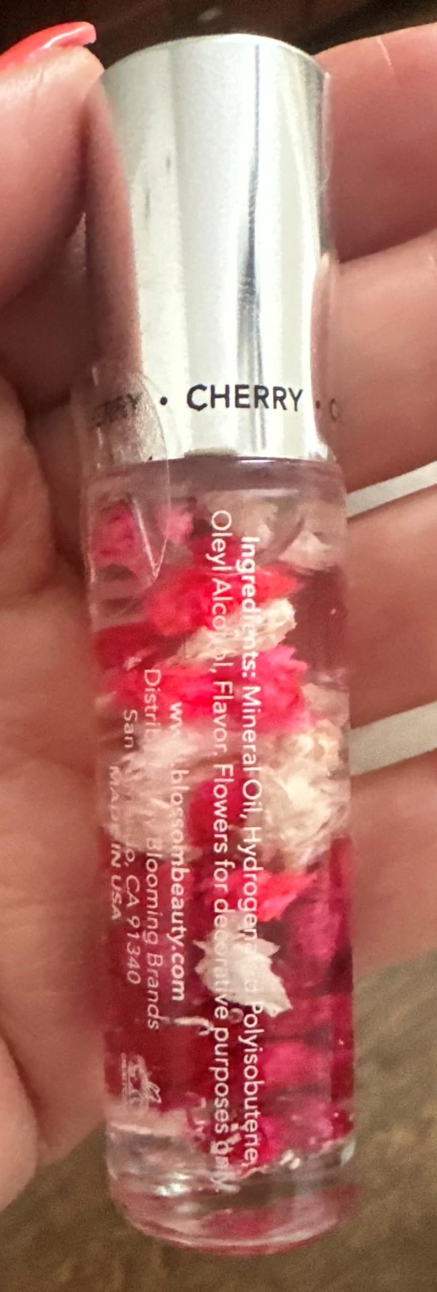Blossom Scented Roll on Lip Gloss, Infused with Real Flowers, Made in USA, 0.20 fl. oz./5.9ml, Watermelon