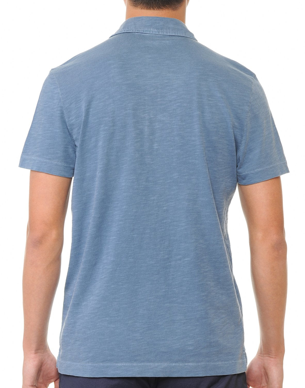 YURO-K Premium Cotton Slub Jersey Short Sleeve Men's Polo T-Shirt with Side Slit Small - XX