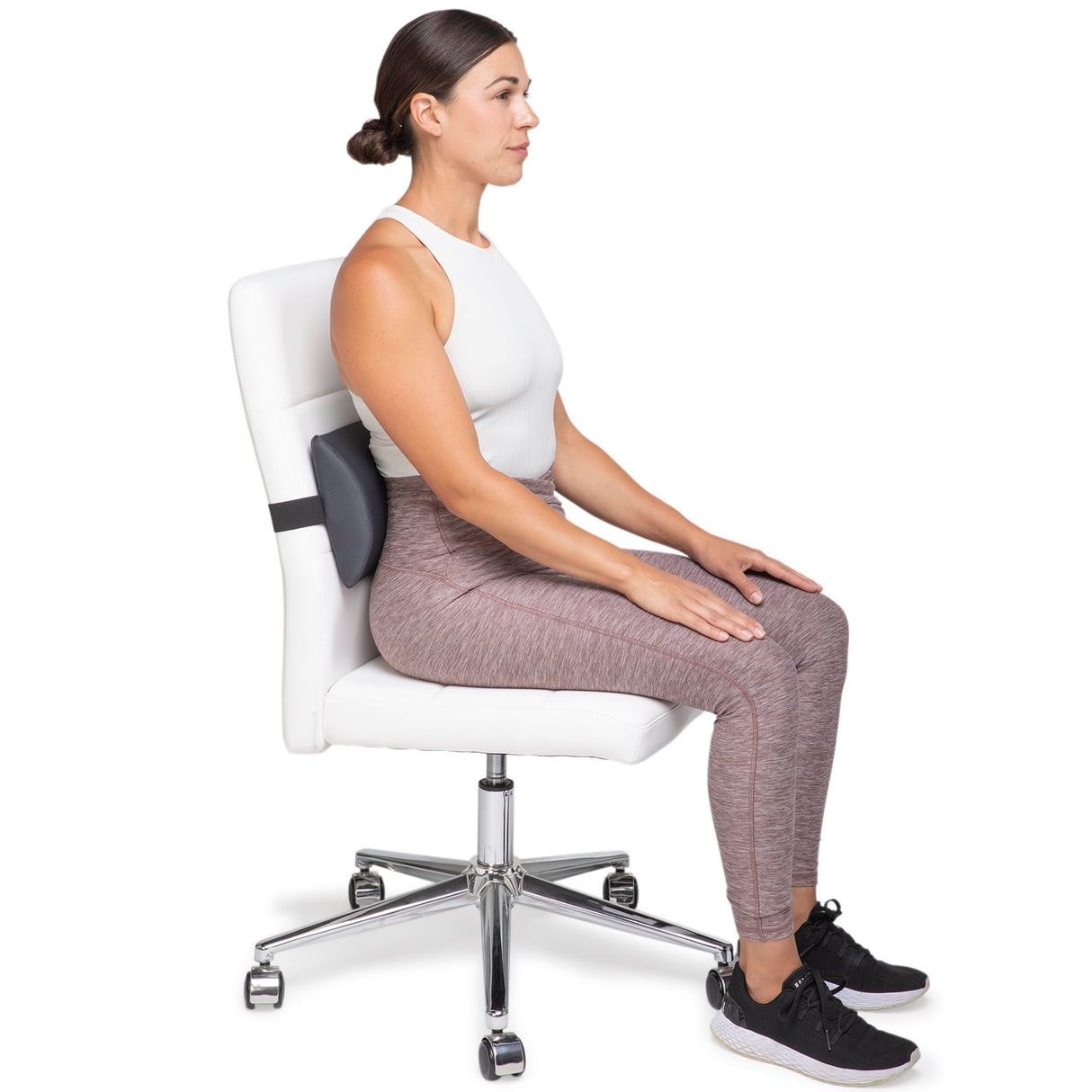 OPTP The Original McKenzie Slimline Lumbar Support – USA-Made Lower Back Support for Office Chair, Car Back Support, and Travel Lumbar Pillow. The Preferred Lumbar Cushion by Physical Therapists.