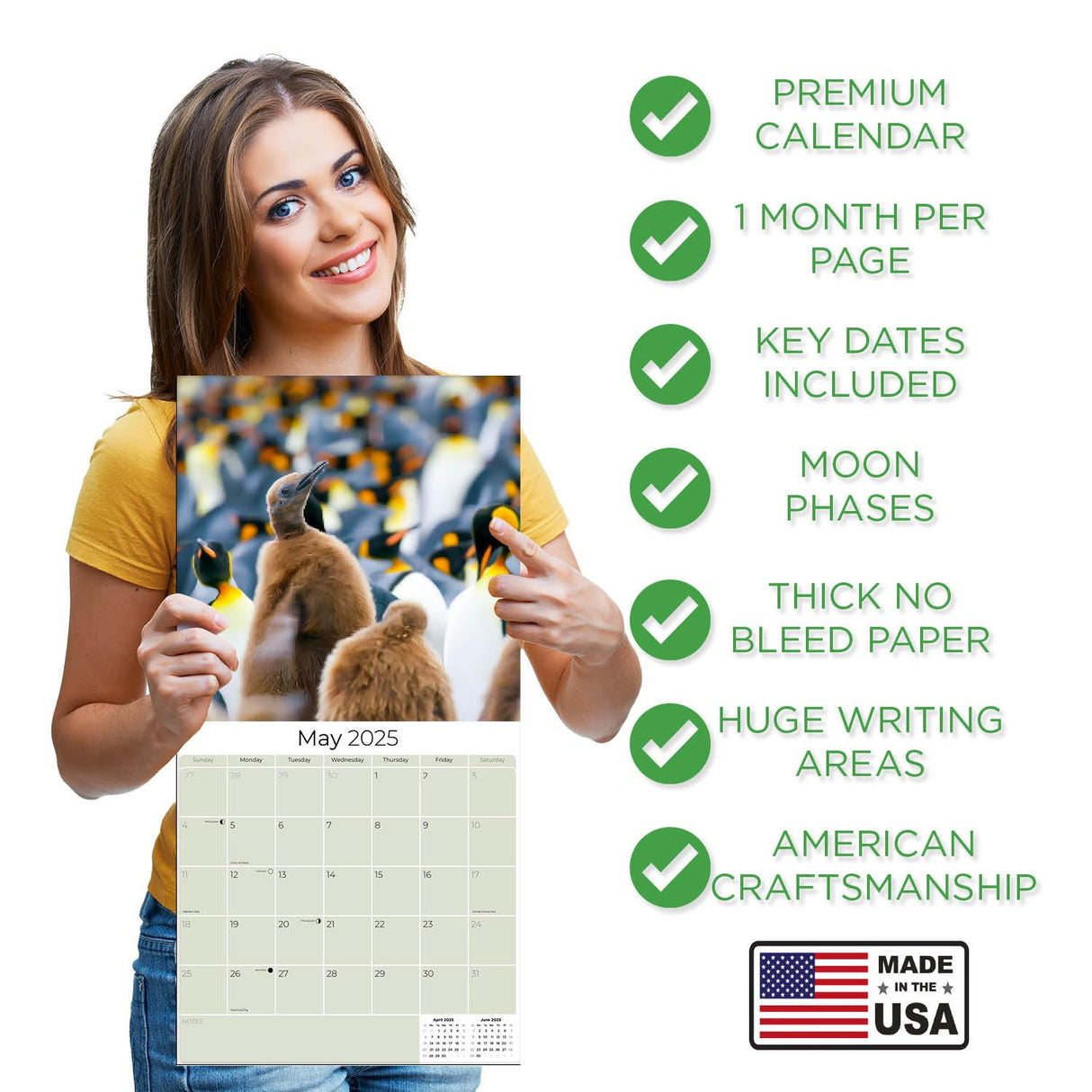 Trump Calendar 2025 Donald Trump Gifts 45 47 President Monthly Wall Calender 12 Month - MAGA - Made In The USA