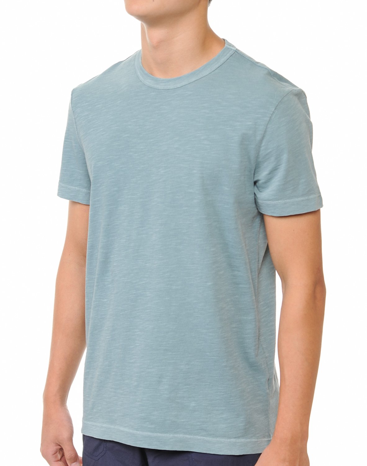 YURO-K Men's Premium Binded Neck Cotton Classic Short Sleeve Crew T-Shirt