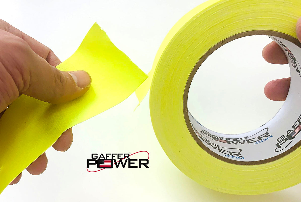 Gaffer Power Proudly Made in The USA, Real Professional Grade Gaffer Tape, Heavy Duty Gaffers Tape, Non-Reflective, Multipurpose. 2 Inches x 30 Yards, Black