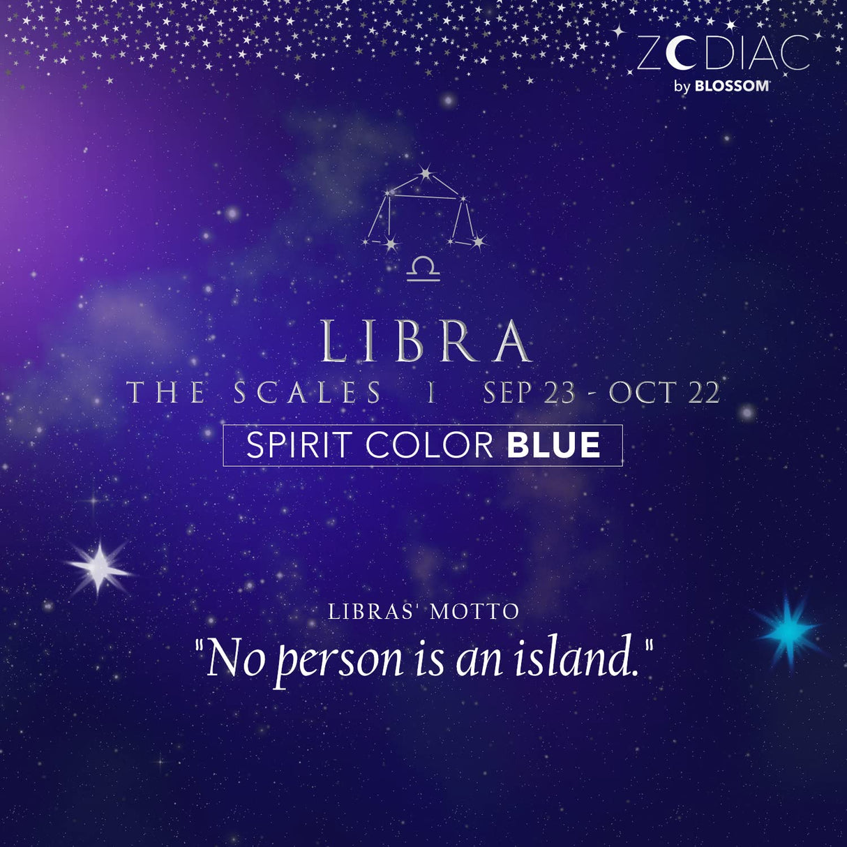 Blossom Zodiac Sign Roll-On Lip Gloss, Vanilla Scented + Moisturizing with Crystals, Made in USA, 0.20 fl. oz./5.9ml, Aquarius