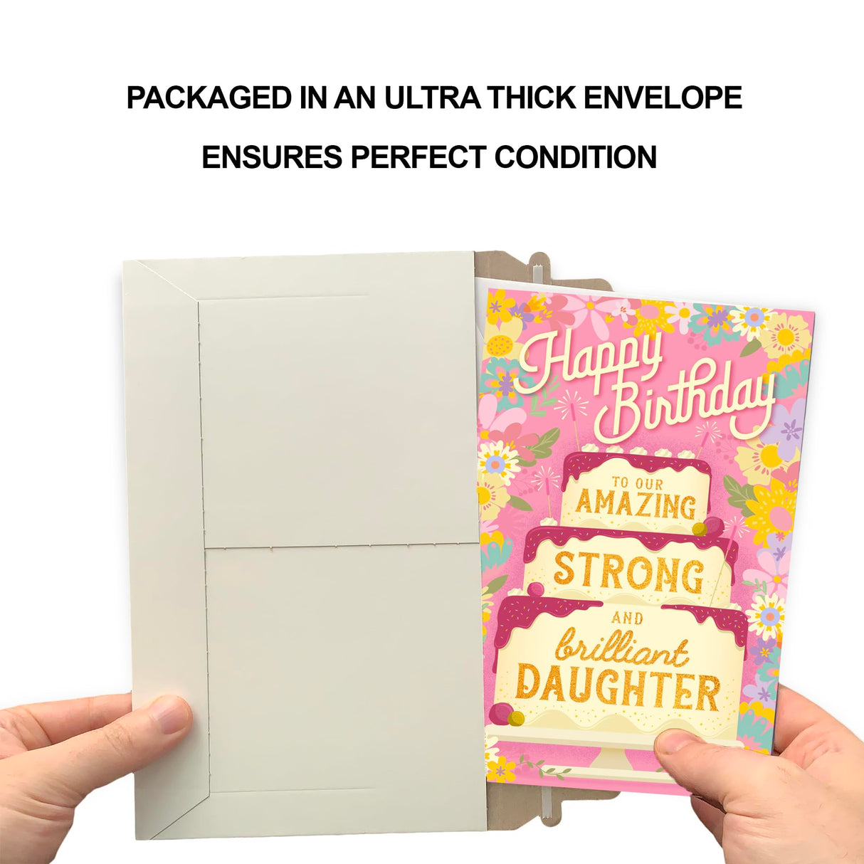 Prime Greetings Friend Birthday Card, Made in America, Eco-Friendly, Thick Card Stock with Premium Envelope 5in x 7.75in, Packaged in Protective Mailer