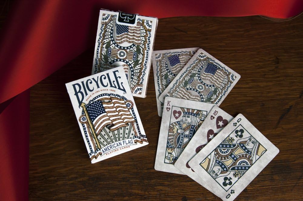 Bicycle American Flag Poker Size Standard Index Playing Cards - 1036202,10 years old and up