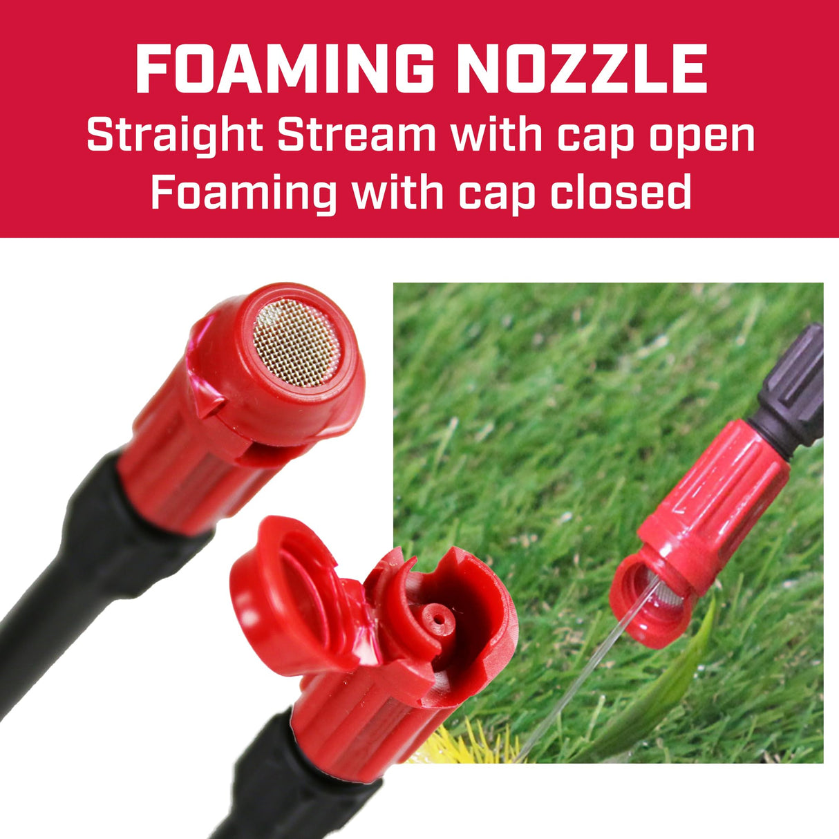 Chapin International 20541 1 Gallon Lawn & Garden Multi-purpose Sprayer with Foaming and Adjustable Nozzles, Made in the USA, 1-pack, Translucent White