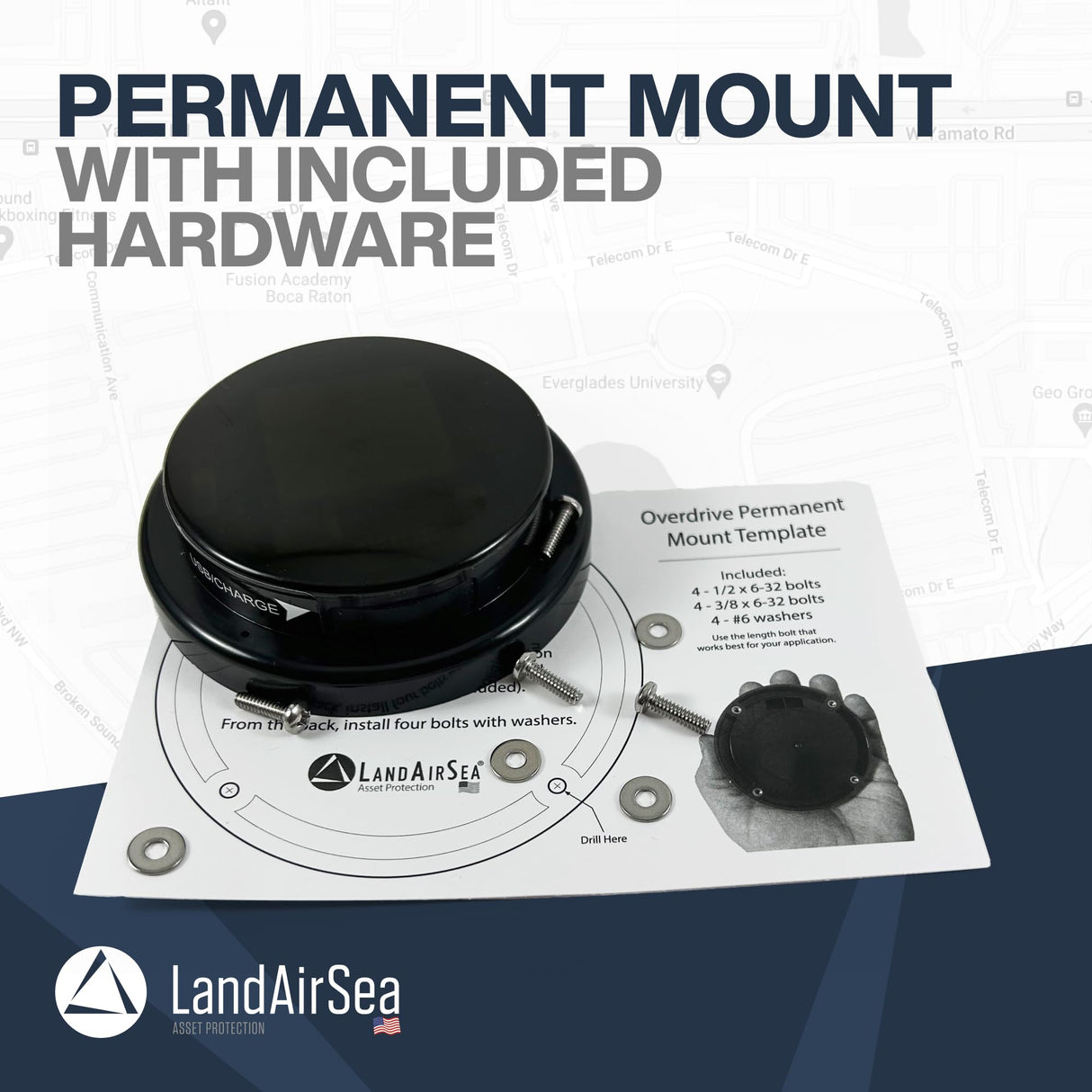 LandAirSea 54 GPS Tracker - Made in the USA from Domestic & Imported Parts. Long Battery, Magnetic, Waterproof, Global Tracking. Subscription Required