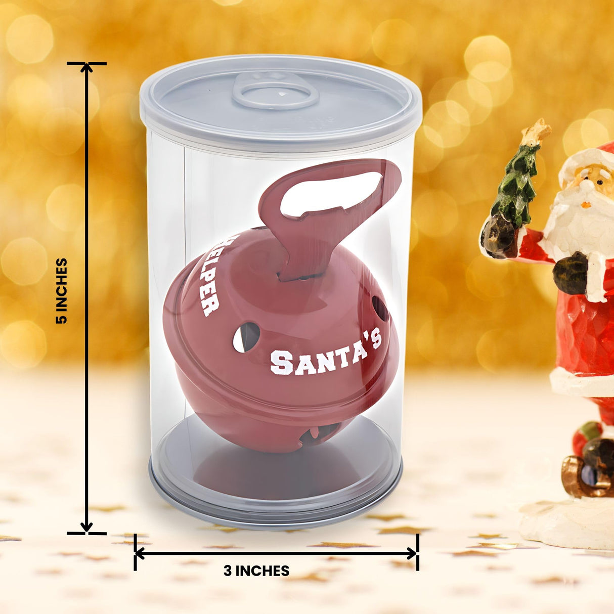 Bevin Bells Believe Sleigh Bells Ornament (3-Pack) | 1.5" Made of Steel | Hanging Bells with a Red Satin Believe Ribbon | Great Tone | Xmas Gift or Stocking Stuffer | Made in The USA