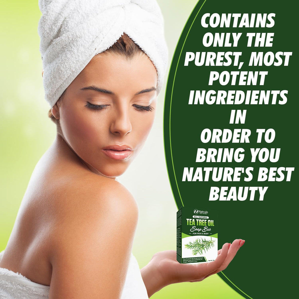 Tea Tree Oil Soap Bar for Face & Body, 4oz – Antifungal Antiseptic Natural Remedy Skin Cleanser – Pure Essential Oil Infused Skincare Cleansing Anti Fungal Bar Soap for Fungus, Ringworm, Acne