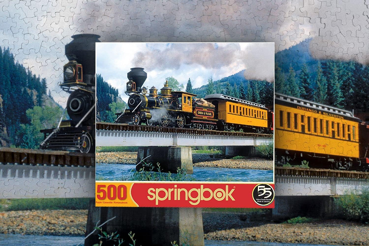 Springbok Puzzles - Durango Express - 500 Piece Jigsaw Puzzle - Large 18 Inches by 23.5 Inches Puzzle - Made in USA - Unique Cut Interlocking Pieces