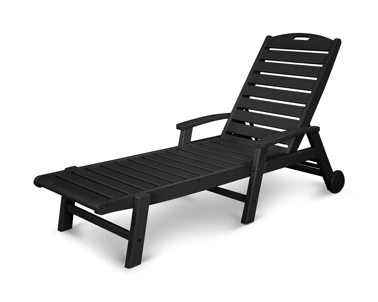 Trex Outdoor Furniture Yacht Club Wheeled Chaise in Vintage Lantern