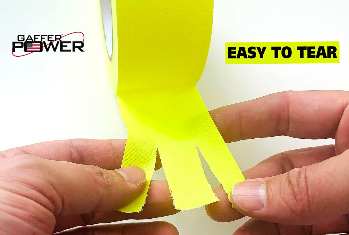 Gaffer Power Proudly Made in The USA, Real Professional Grade Gaffer Tape, Heavy Duty Gaffers Tape, Non-Reflective, Multipurpose. 2 Inches x 30 Yards, Black
