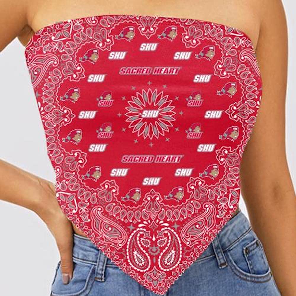 Lojobands Women's Bandana Top Tailgate Outfit College Tank Top Crop Top Made in USA One Size Fits Most