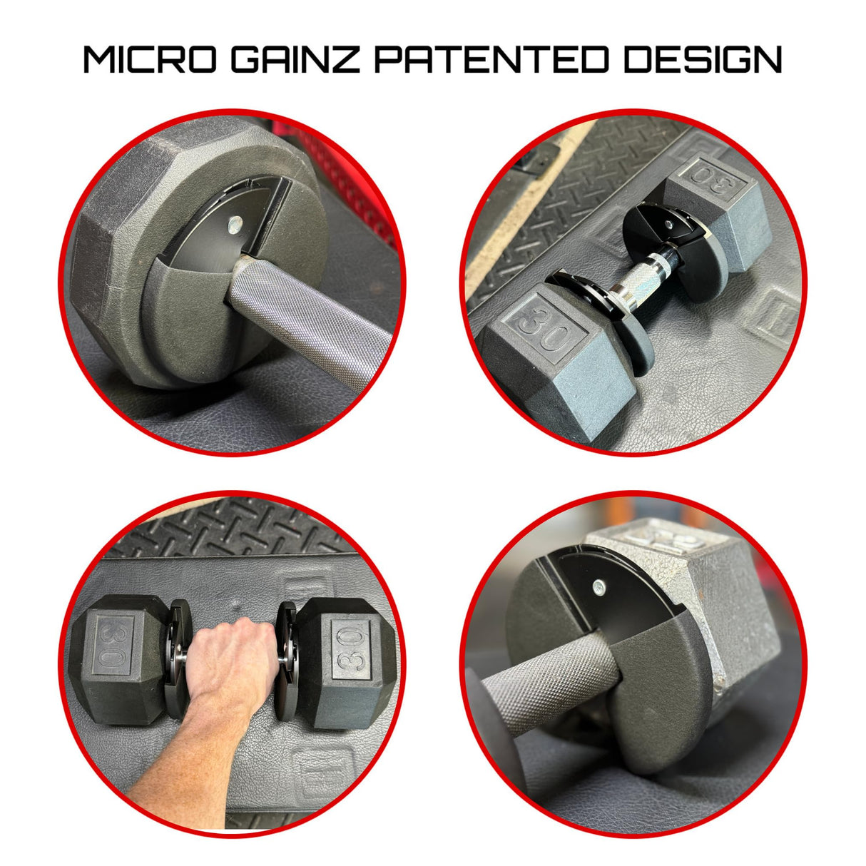 Micro Gainz Dumbbell Fractional 1.25lb Weight Plate, Ideal for Micro Loading, (Choose Color) 2 Piece Fractional Weight Plates, Designed for Dumbbell Training, Made In USA