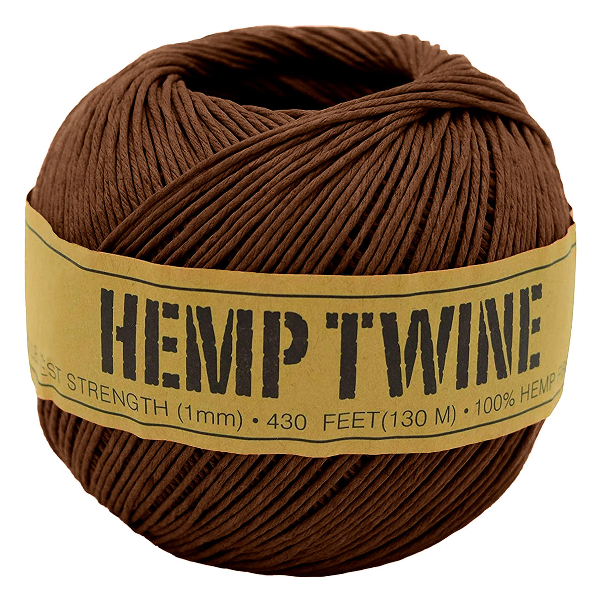 Bean Products Hemp Twine - High Tensile Strength and Durable - Made with 100% Hemp - Perfect for Jewelry, Arts & Crafts, Decoration, Cooking - 0.5MM, 50G/328 Ft. - 8 lb. Test Strength - Natural