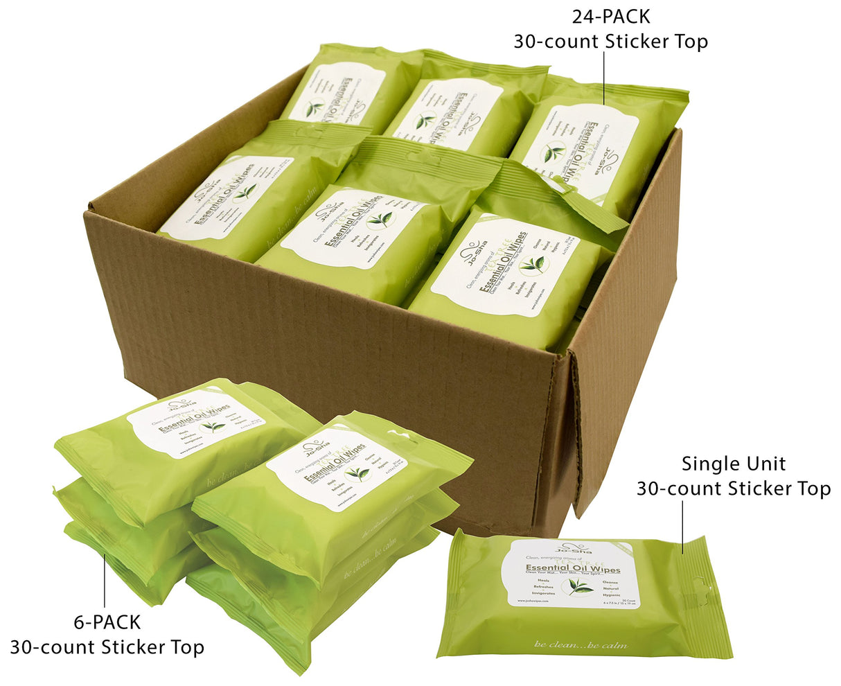 JoSha Yoga Mat and Personal Care Wipes, Natural Essential Scents - Made in USA