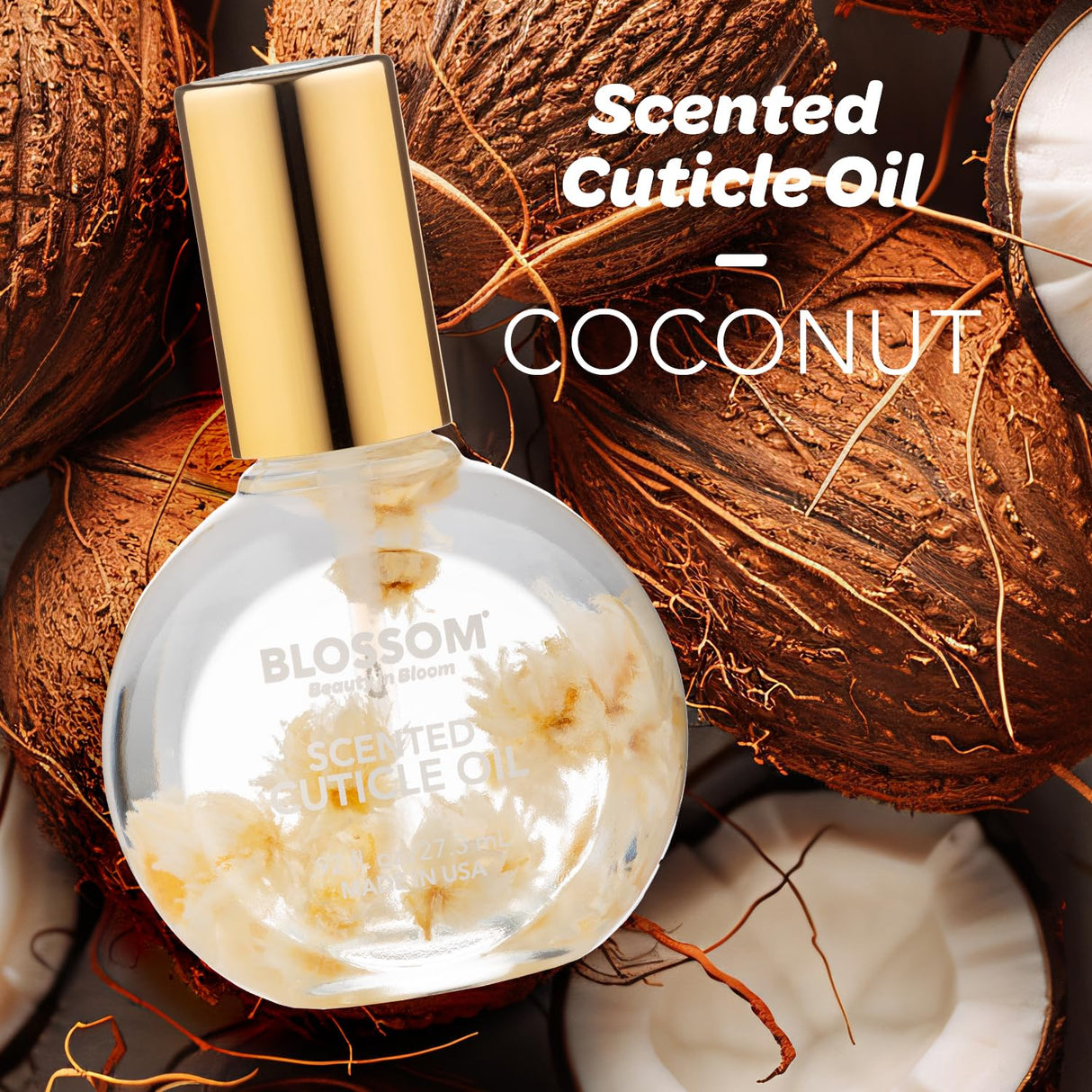 Blossom Scented Cuticle Oil, Infused with Real Flowers, Hydrating, Moisturizing, Strengthening, Made in USA, 0.5 fl. oz, Amazon Exclusive, Watermelon