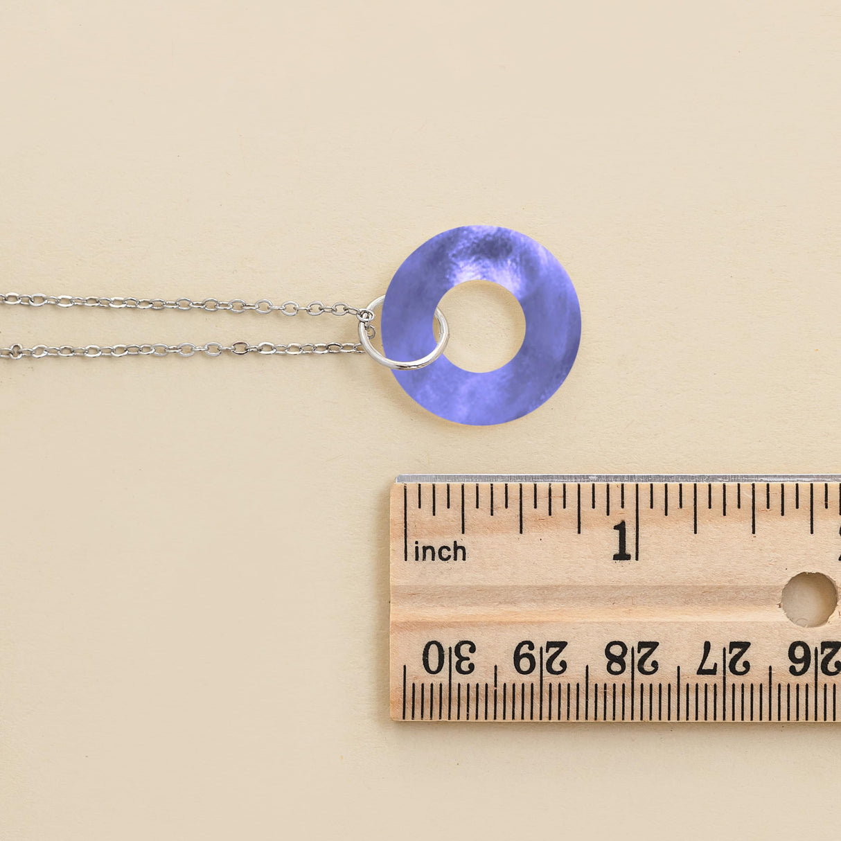 Bottled Up Designs Handmade Glass Hoop Necklace, Recycled Antique Bottles, Made in USA, Birthday Gifts, Mothers Day, Women, Anniversary (Cobalt 1960s Skin Cream Jar)