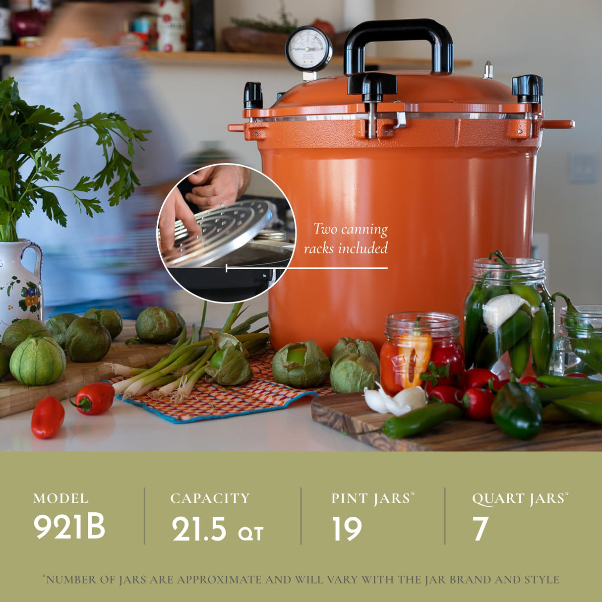 All American 1930: 10.5qt Pressure Cooker/Canner (The 910) - Exclusive Metal-to-Metal Sealing System - Easy to Open & Close - Suitable for Gas, Electric, or Flat Top Stoves - Made in the USA